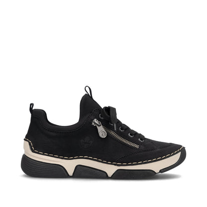 Rieker Ladies Zip and Lace Up Sneaker