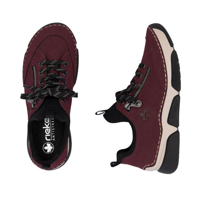 Rieker Ladies Zip and Lace Up Sneaker