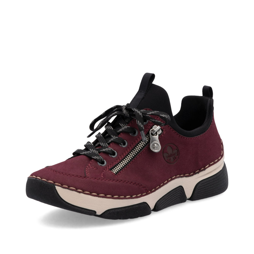 Rieker Ladies Zip and Lace Up Sneaker