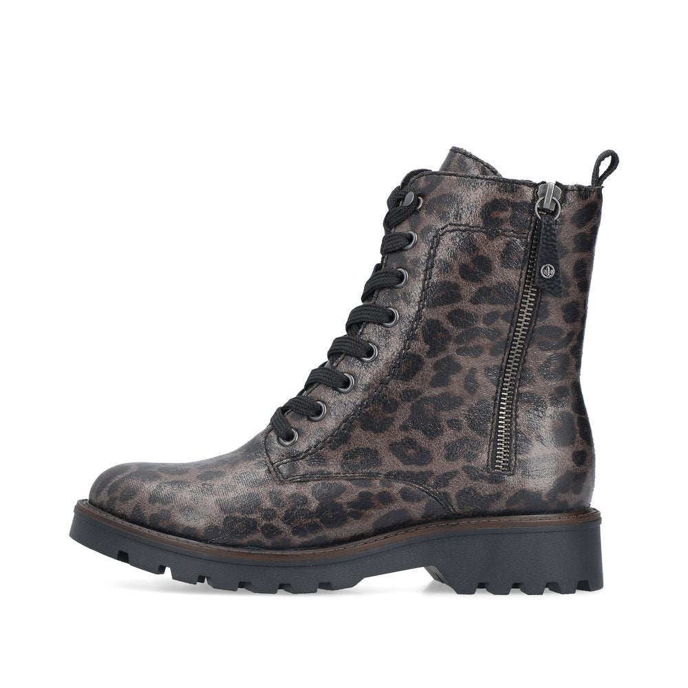 Rieker Ladies Lace Up Chunky Boot