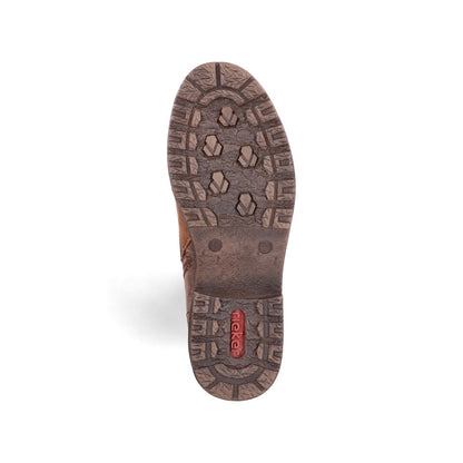 Rieker Ladies Long Lace Up Flat Boot