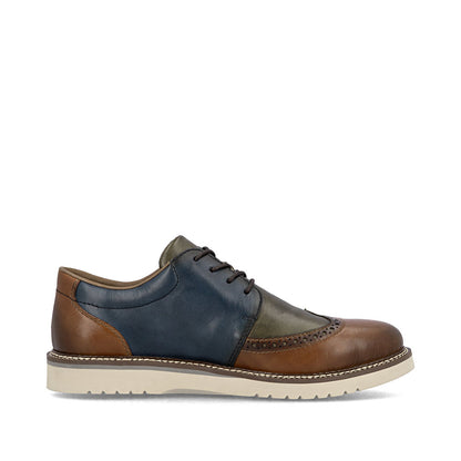 Rieker Mens Multi Colour Contrast Sole Brogue