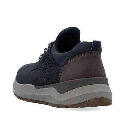 Rieker Mens Bungee Lace Nubuck Sneaker