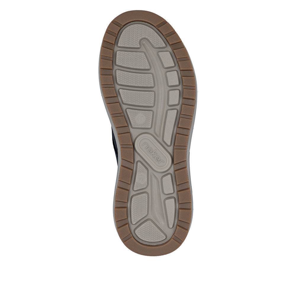 Rieker Mens Bungee Lace Nubuck Sneaker