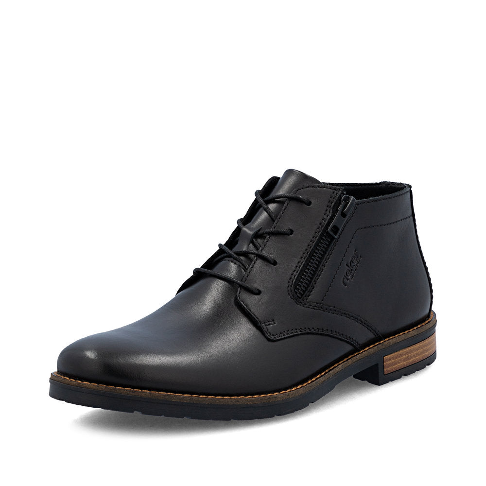 Rieker Mens Zip Side Lace Up Chukka Boot