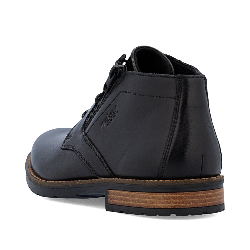 Rieker Mens Zip Side Lace Up Chukka Boot