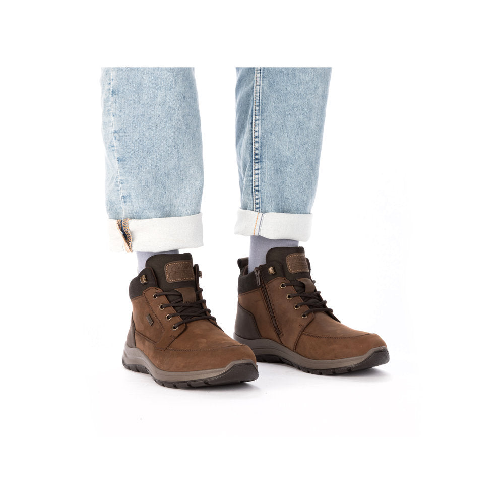 Rieker Mens Lace Up Tex Lined Casual Boot