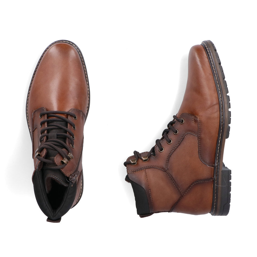 Rieker Gents Lace Up Zip Side Ankle Boot