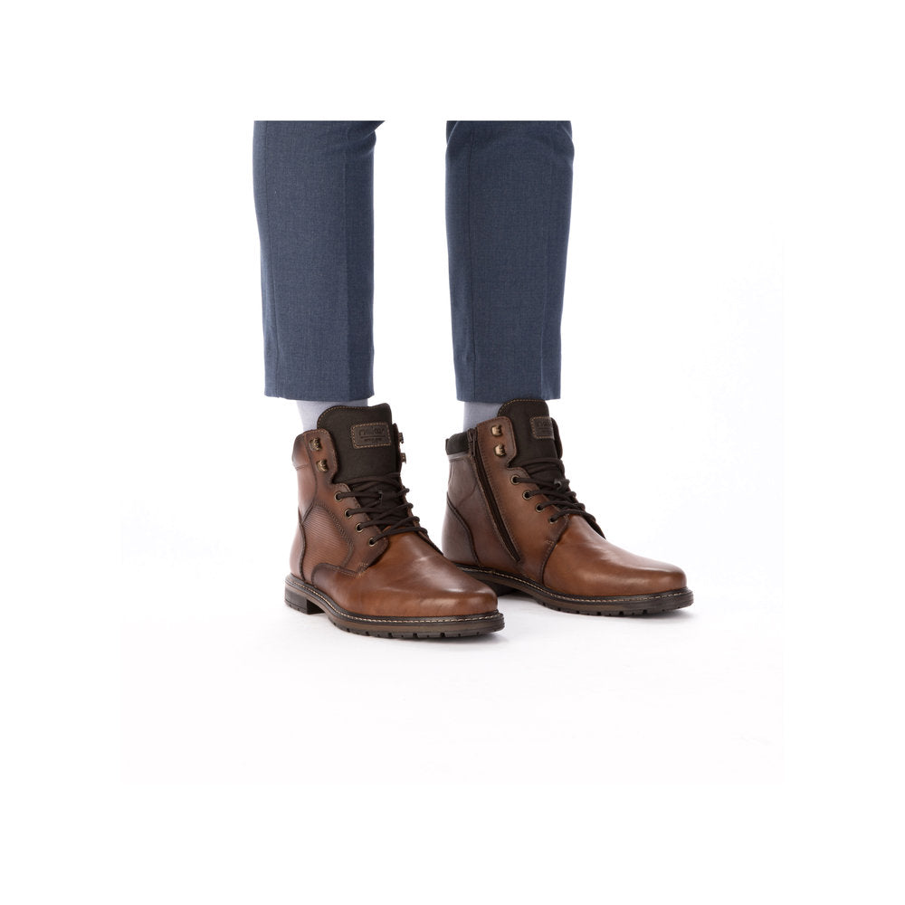 Rieker Gents Lace Up Zip Side Ankle Boot