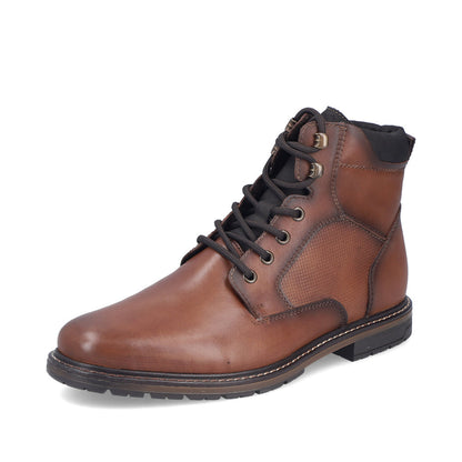 Rieker Gents Lace Up Zip Side Ankle Boot