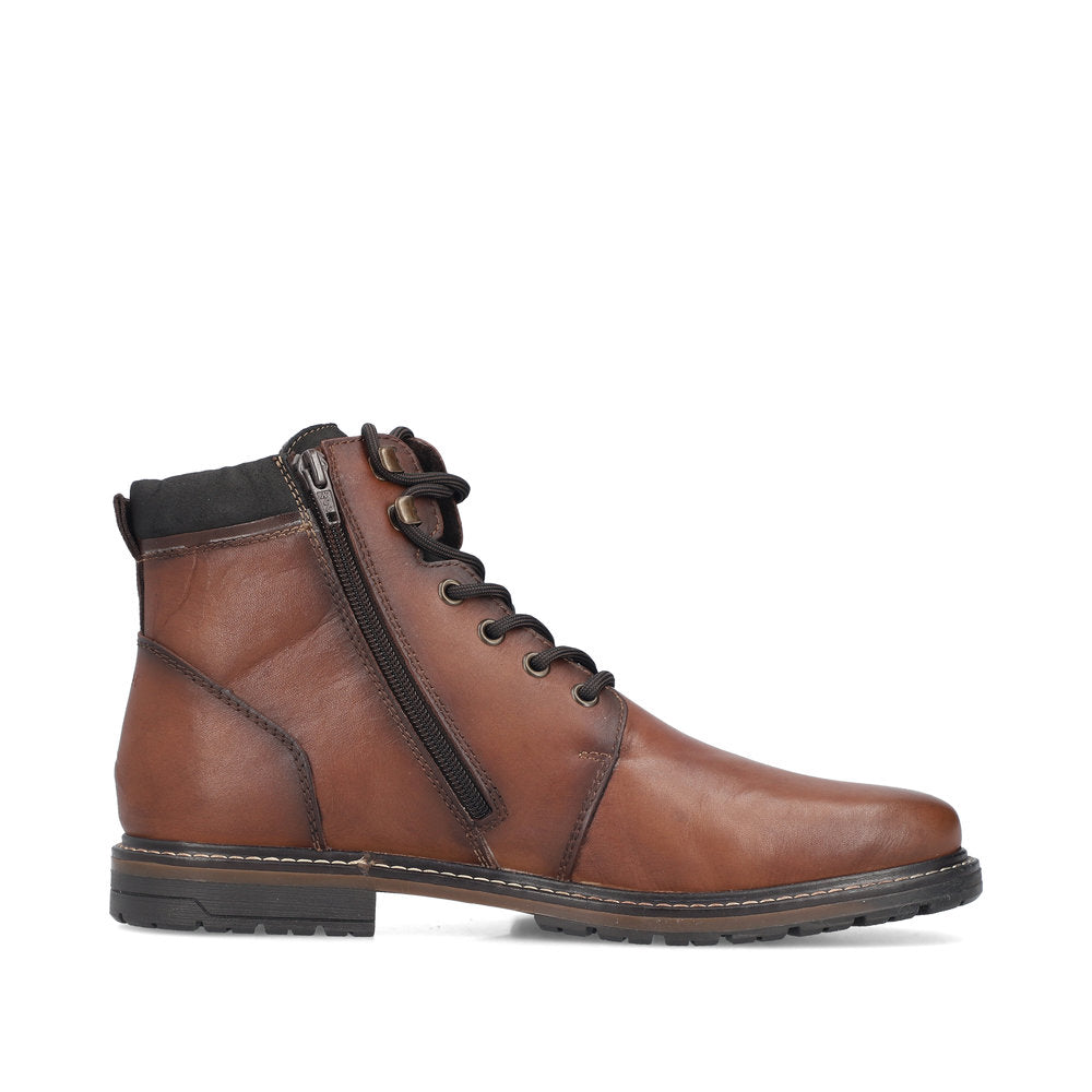 Rieker Gents Lace Up Zip Side Ankle Boot