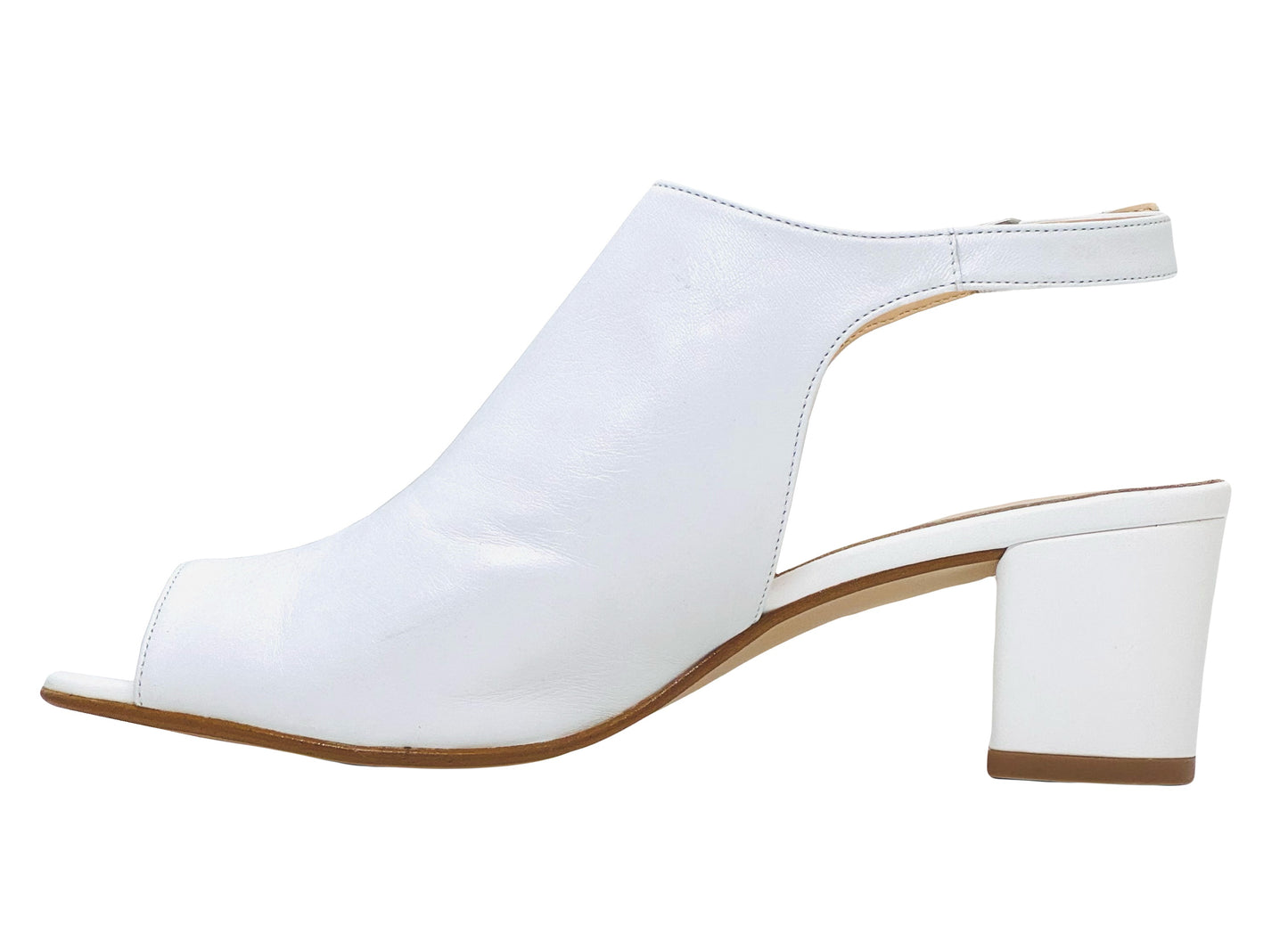 HB Shoes Shannon Ladies High Front Block Heel Sandal