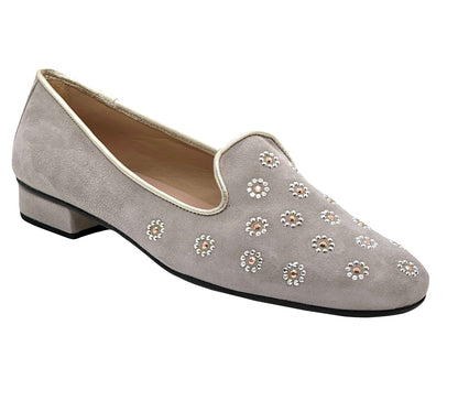 HB Jan Ladies Suede Tab Front Pump