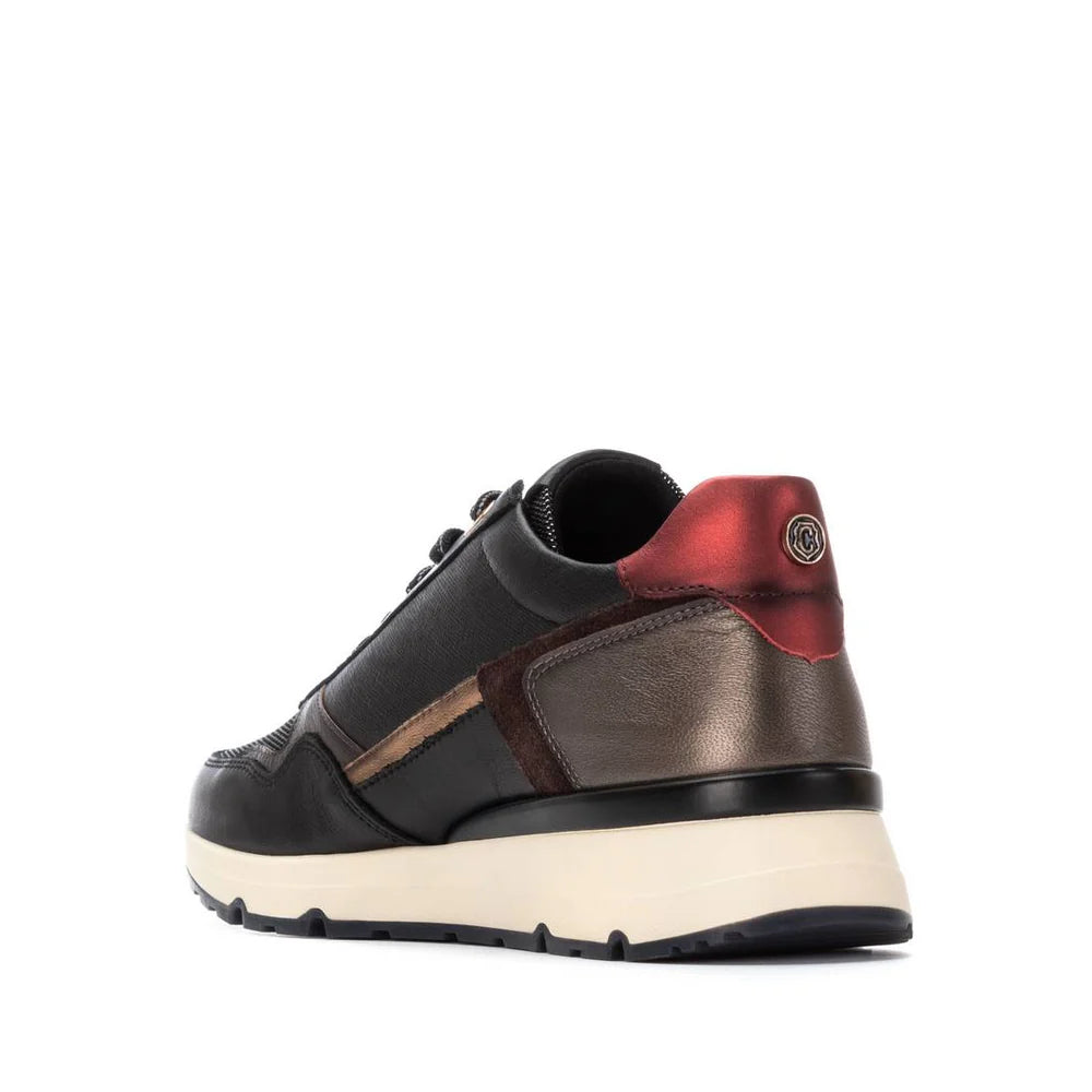 Carmela Ladies Zip Side Lace Up Sneaker