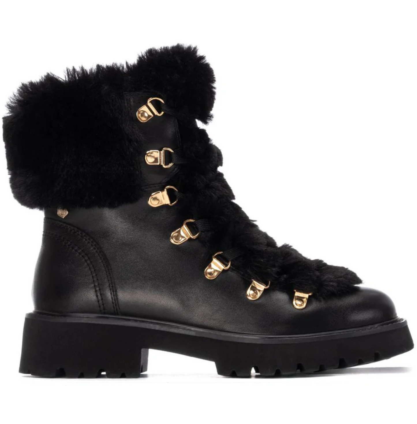 Carmela Ladies Fur Trim Chunky Ankle Boot