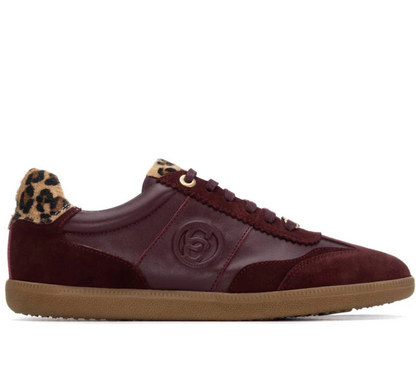 Carmela Ladies Retro Leopard Trim Sneaker