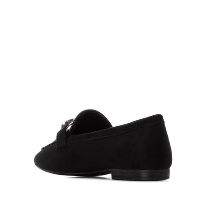 XTI Ladies Crystal Trim Micro Fibre Loafer