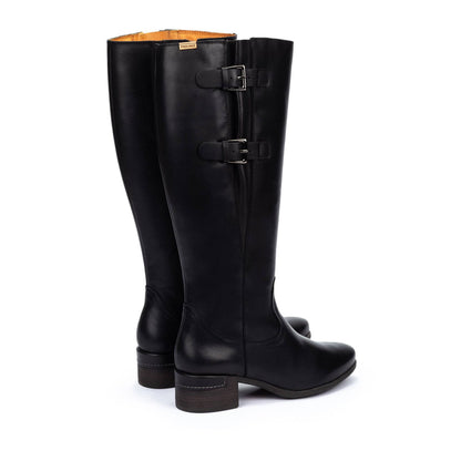 Pikolinos Malaga Ladies Buckle Trim Low Heel Boot