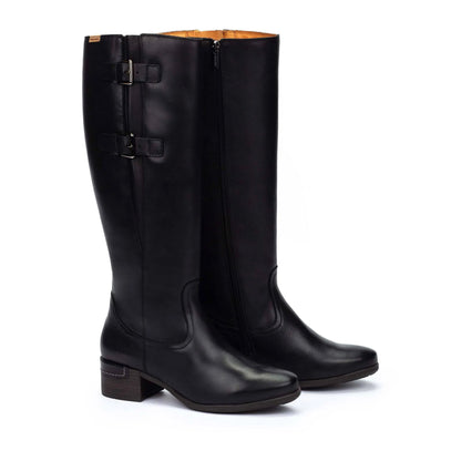 Pikolinos Malaga Ladies Buckle Trim Low Heel Boot