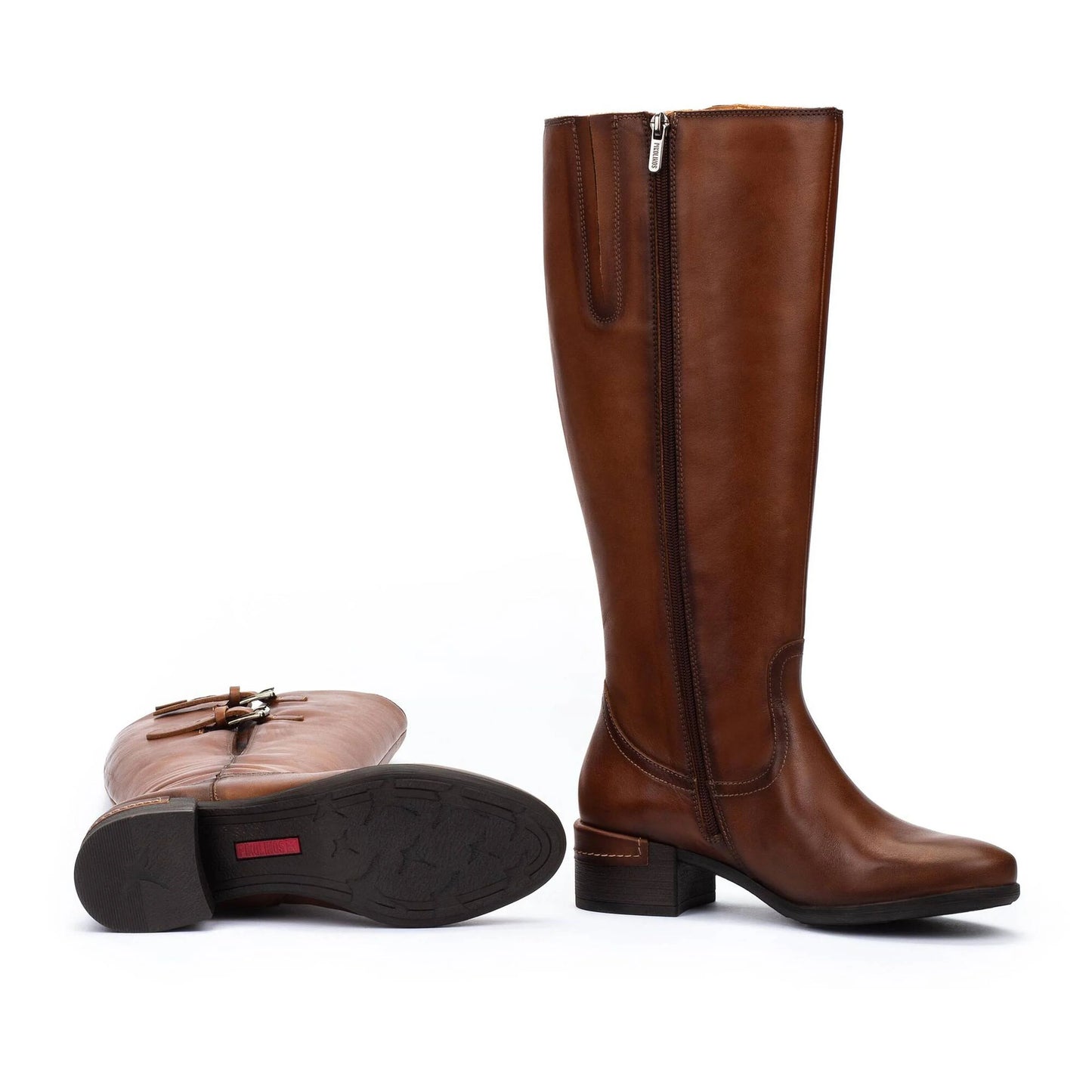 Pikolinos Malaga Ladies Buckle Trim Low Heel Boot