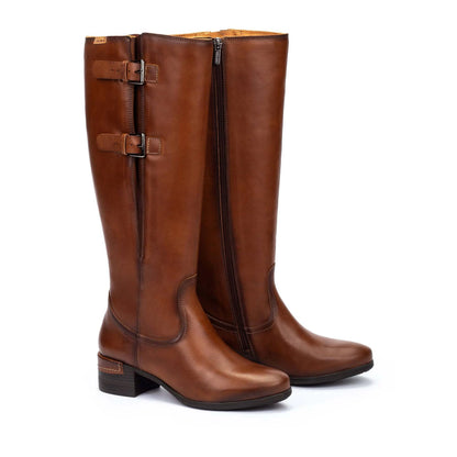 Pikolinos Malaga Ladies Buckle Trim Low Heel Boot