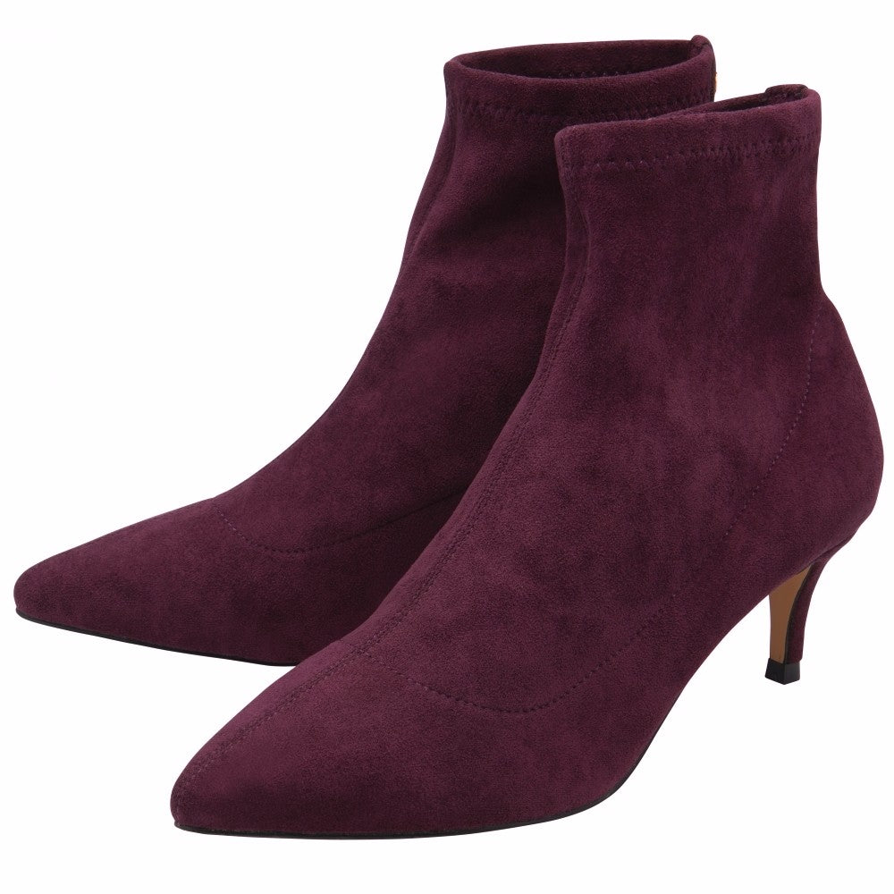 Ravel Madruga Ladies Kitten Heel Micro Fiber Ankle Boot