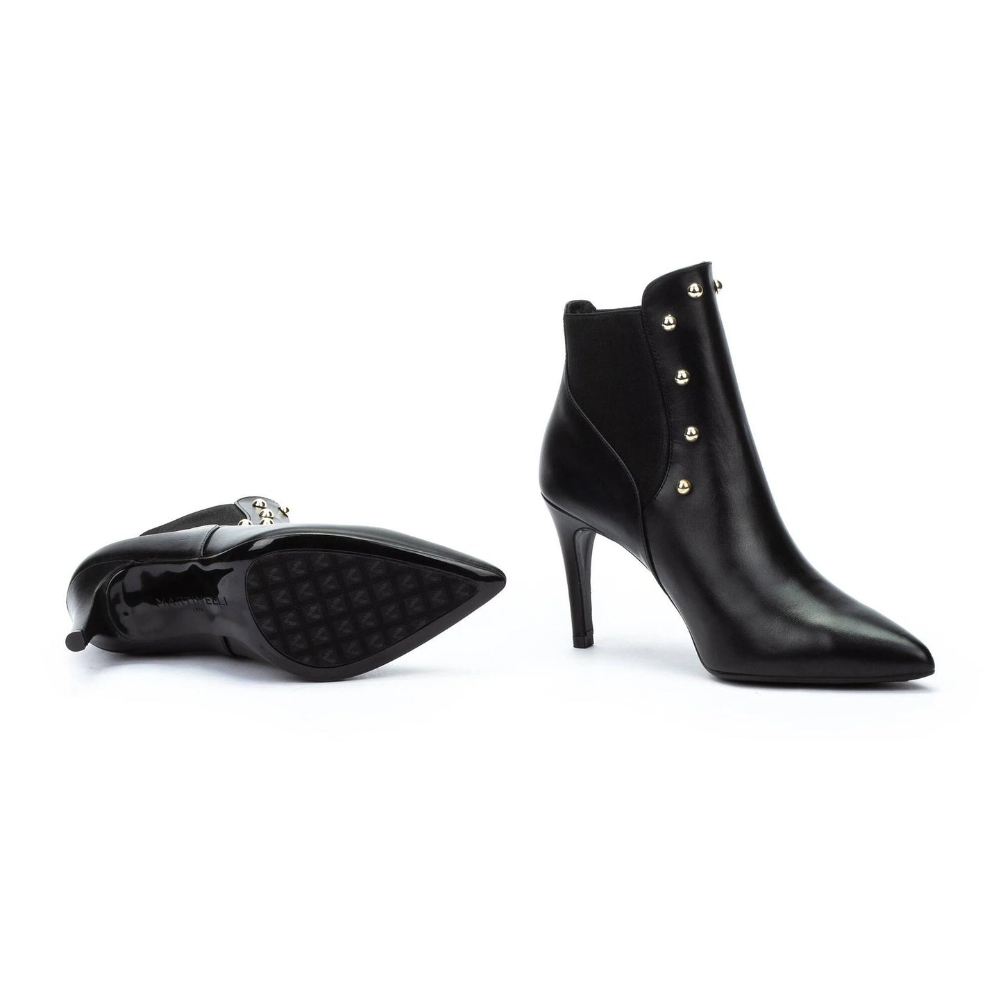 Martinelli Thelma Ladies Stud Detail Slim Heel Ankle Boot