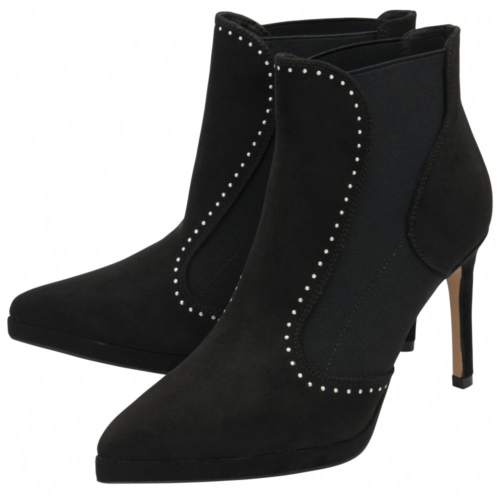 Ravel Polla Ladies Slim Heel Elastic Side Ankle Boot