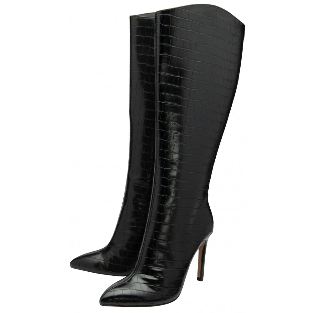 Ravel Gibson Ladies Slim Heel Croco Long Boot