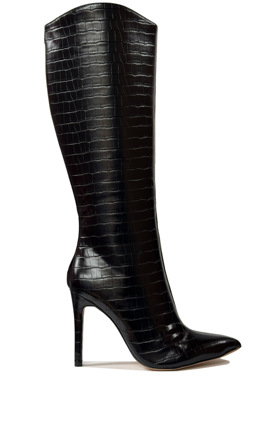 Ravel Gibson Ladies Slim Heel Croco Long Boot
