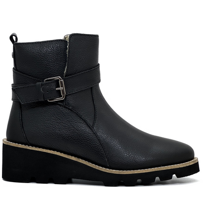 Lotus Emberlynn Ladies Grain Leather Wedge Ankle Boot