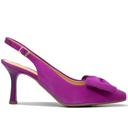 Bioeco Ladies Bow Front Slim Heel Sling Back