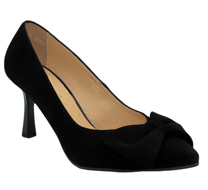 Bioeco Ladies Bow From Slim Heel Court Shoe
