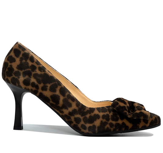 Bioeco Ladies Bow From Slim Heel Court Shoe