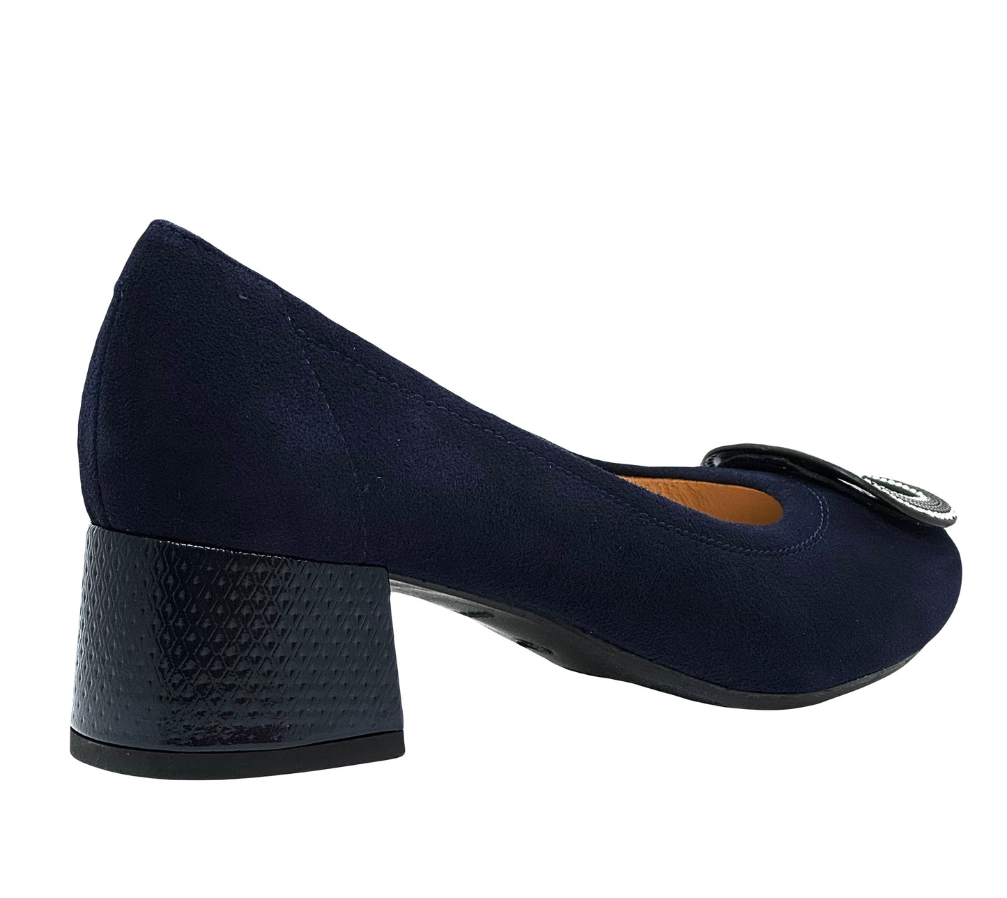 Bioeco Ladies Buckle Front Block Heel Court