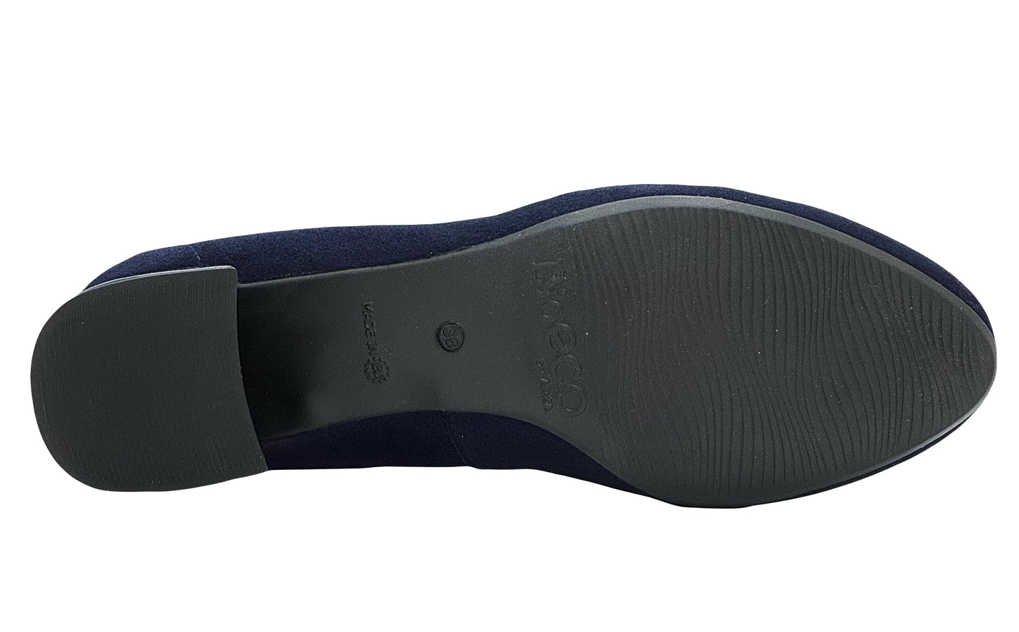 Bioeco Ladies Buckle Front Block Heel Court