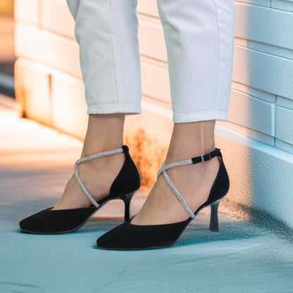 Bioeco Ladies Diamante Strap Slim Court