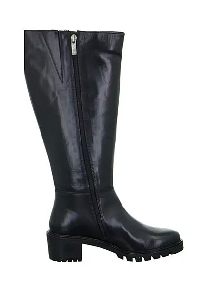 Ara Denver Ladies Block Heel Wider Fit Full Leg boot