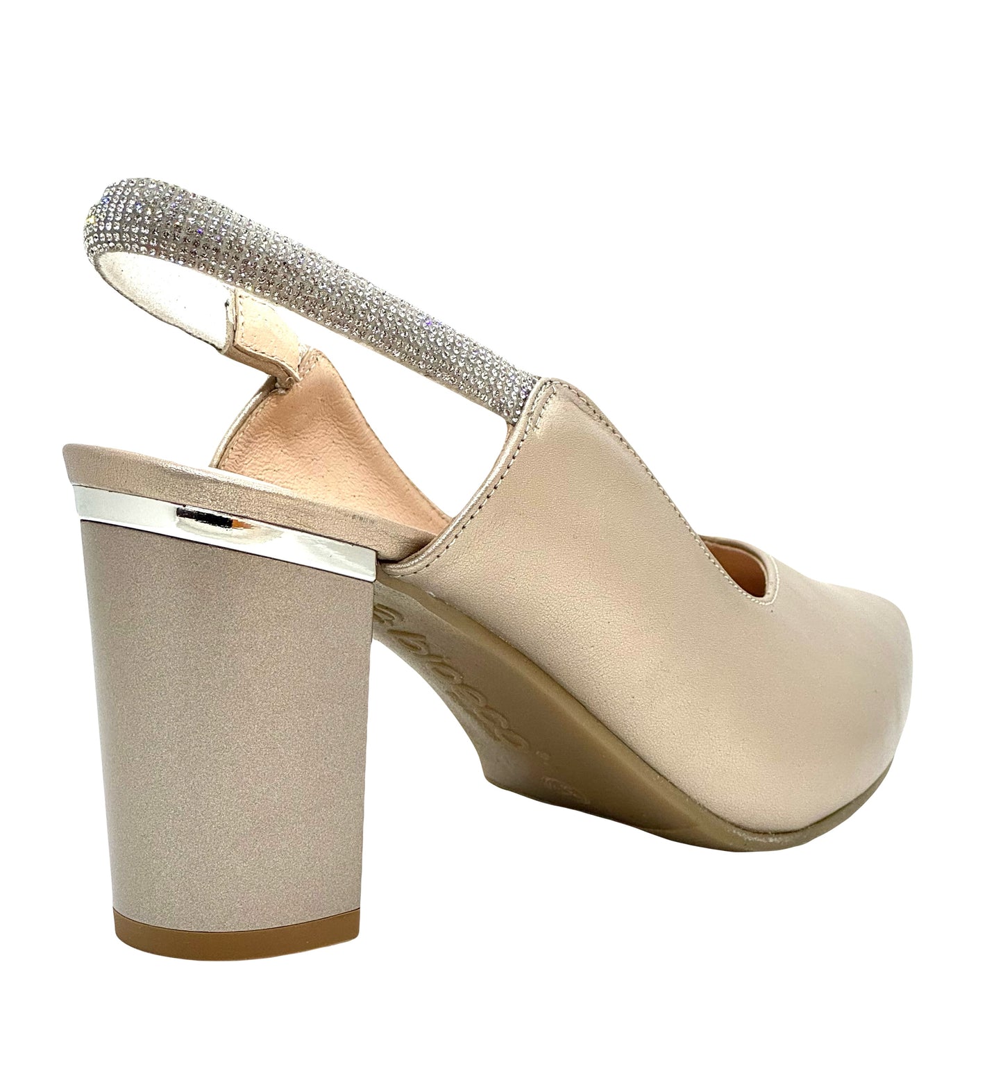 Bioeco Leather Block Heel Slingback