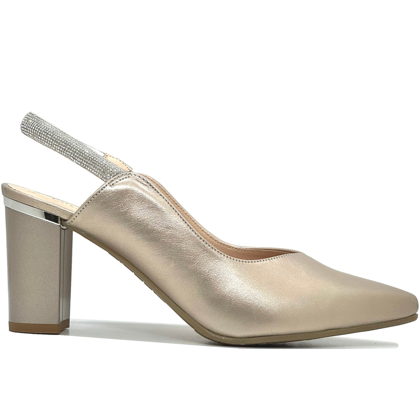 Bioeco Leather Block Heel Slingback