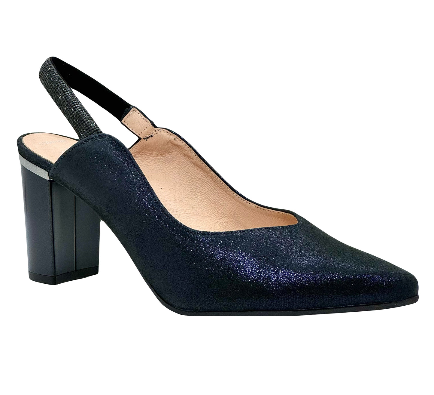 Bioeco Leather Block Heel Slingback