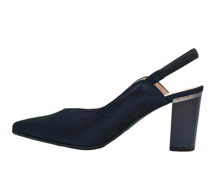 Bioeco Leather Block Heel Slingback