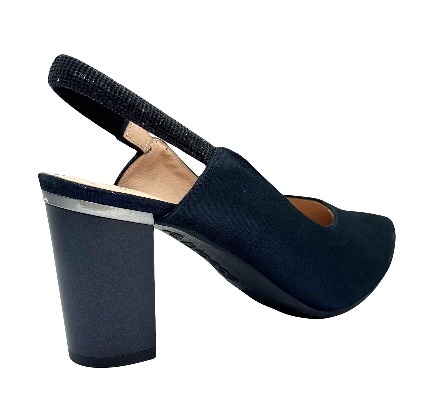 Bioeco Leather Block Heel Slingback