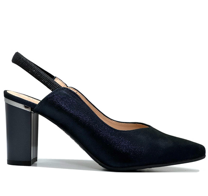 Bioeco Leather Block Heel Slingback