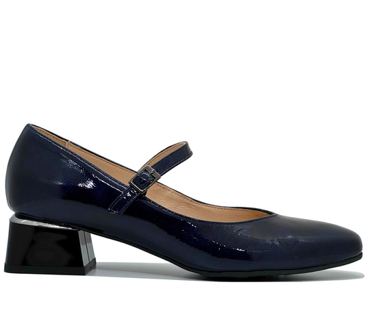 Bioeco Mary Jane Block Heel Shoe