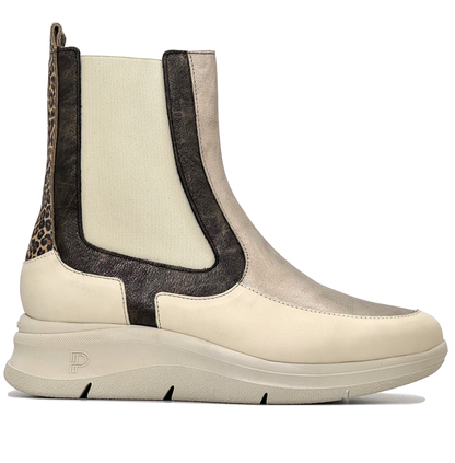 Pitillos Ladies Elastic Side Low Wedge Trend Boot