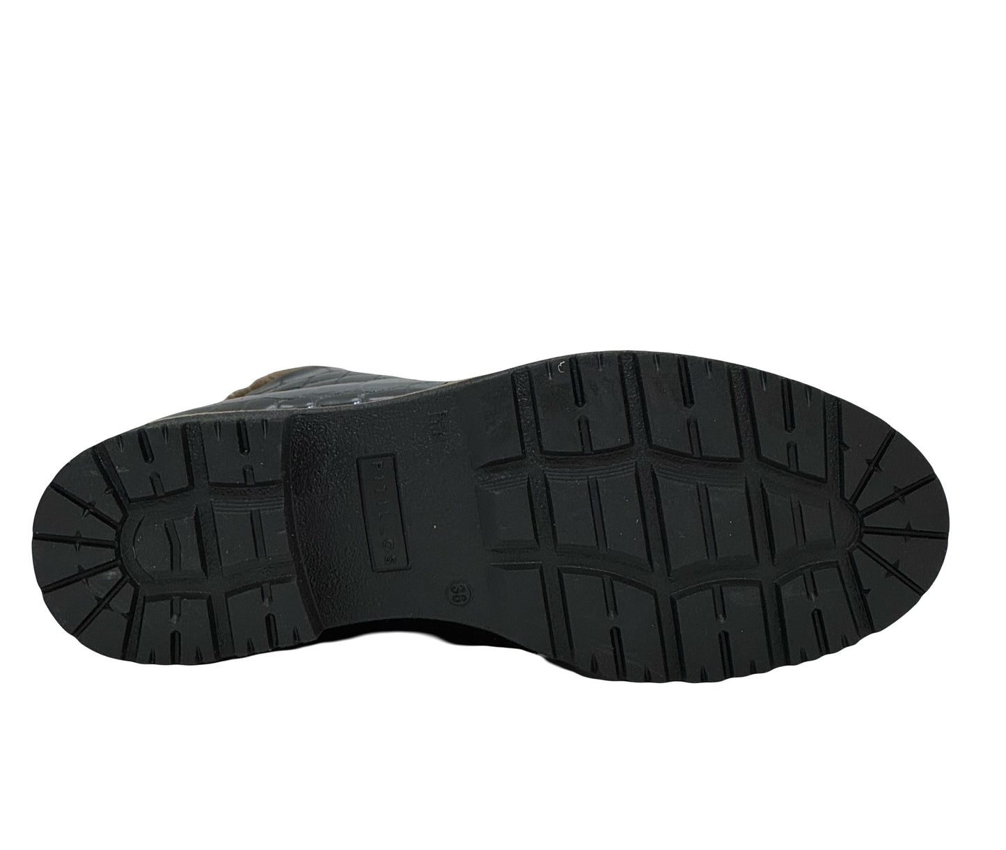 Pitillos Ladies Croco Teddy Lining Lace Up Ankle Boot