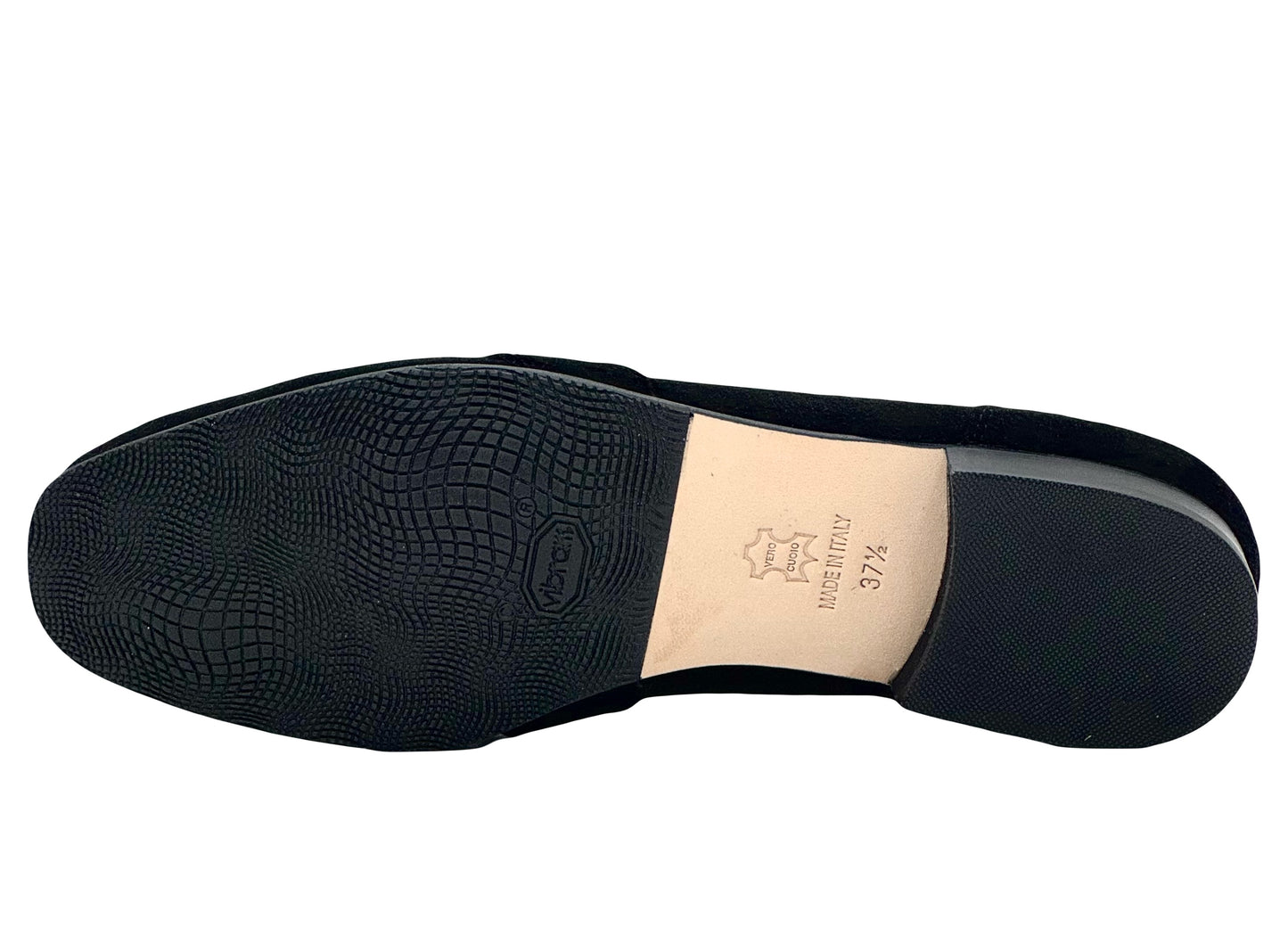 HB Black Suede Lion Head Loafer