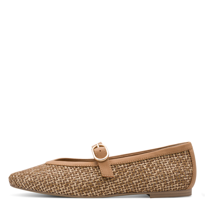 Marco Tozzi Raffia Mary Jane Flat Pump