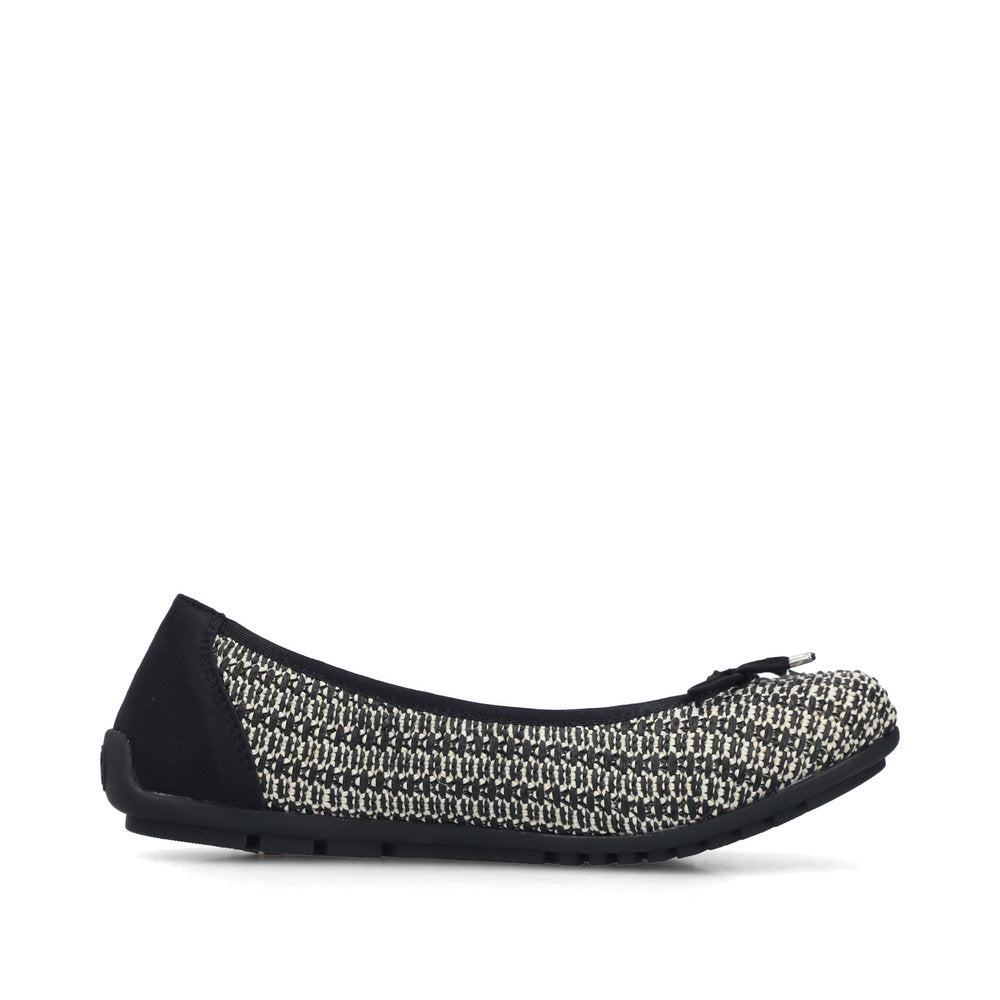 Rieker Ladies Woven Upper Flat Ballet Pump